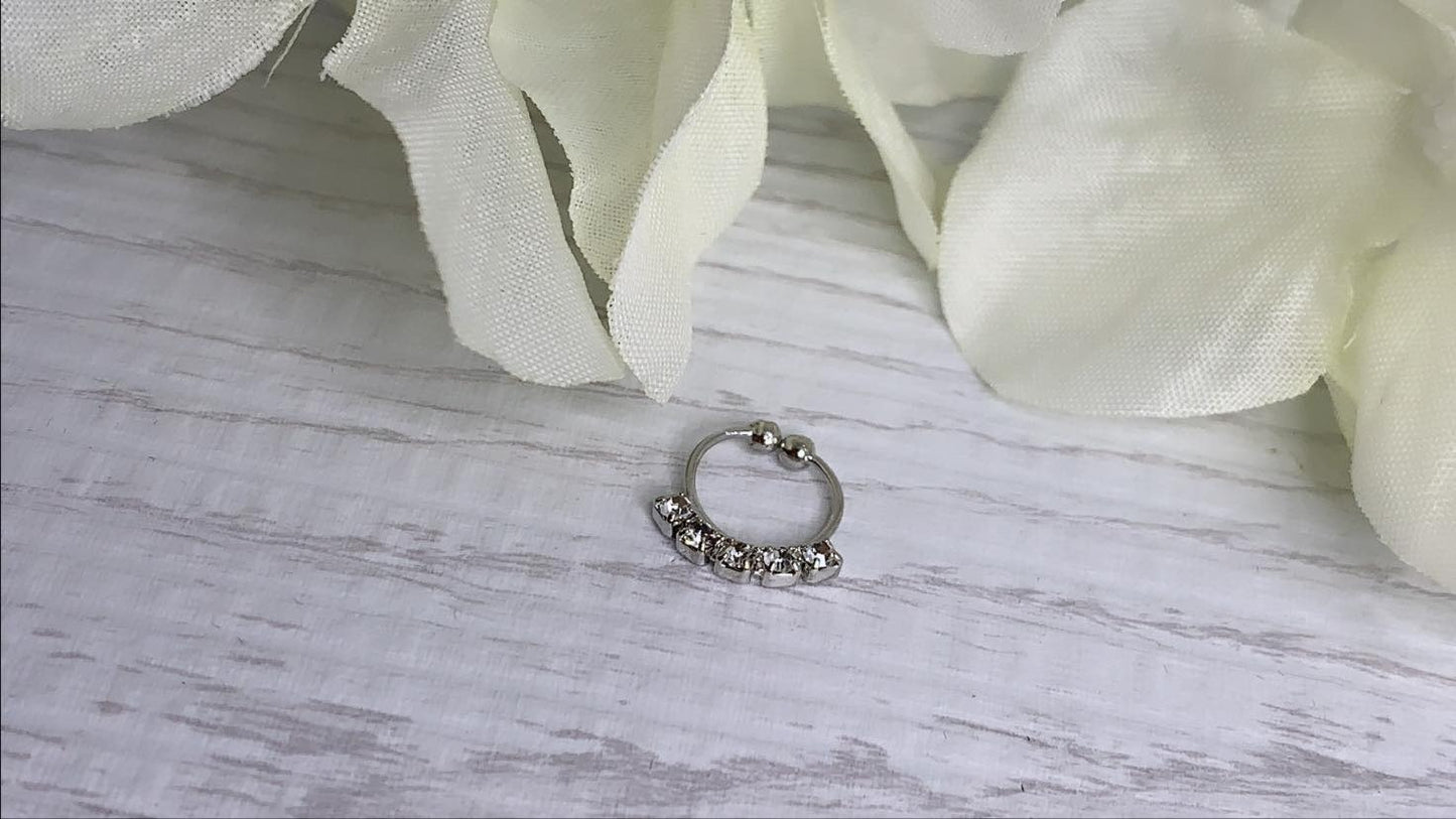 Stone nose ring