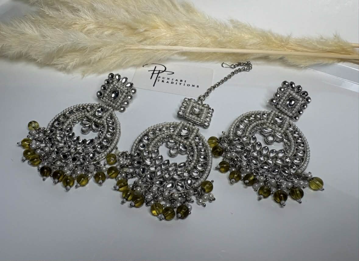 Arya Earrings and tikka