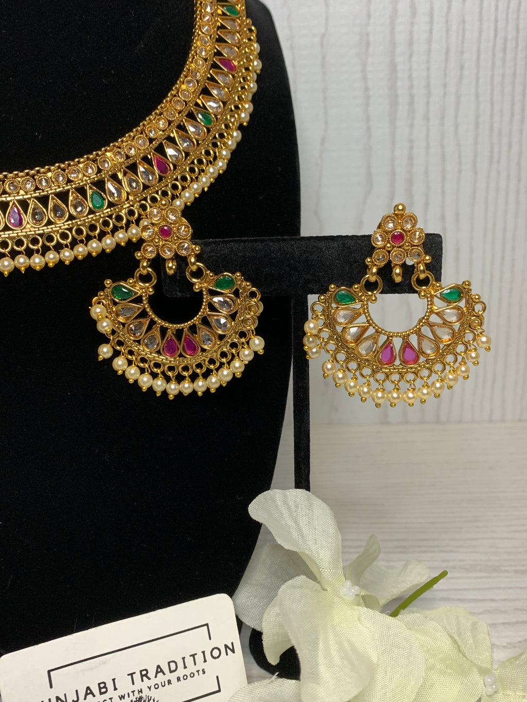 Arshia Gold Plated Polki Set