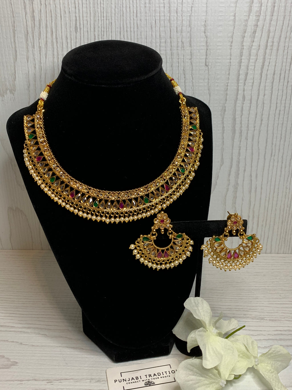 Arshia Gold Plated Polki Set