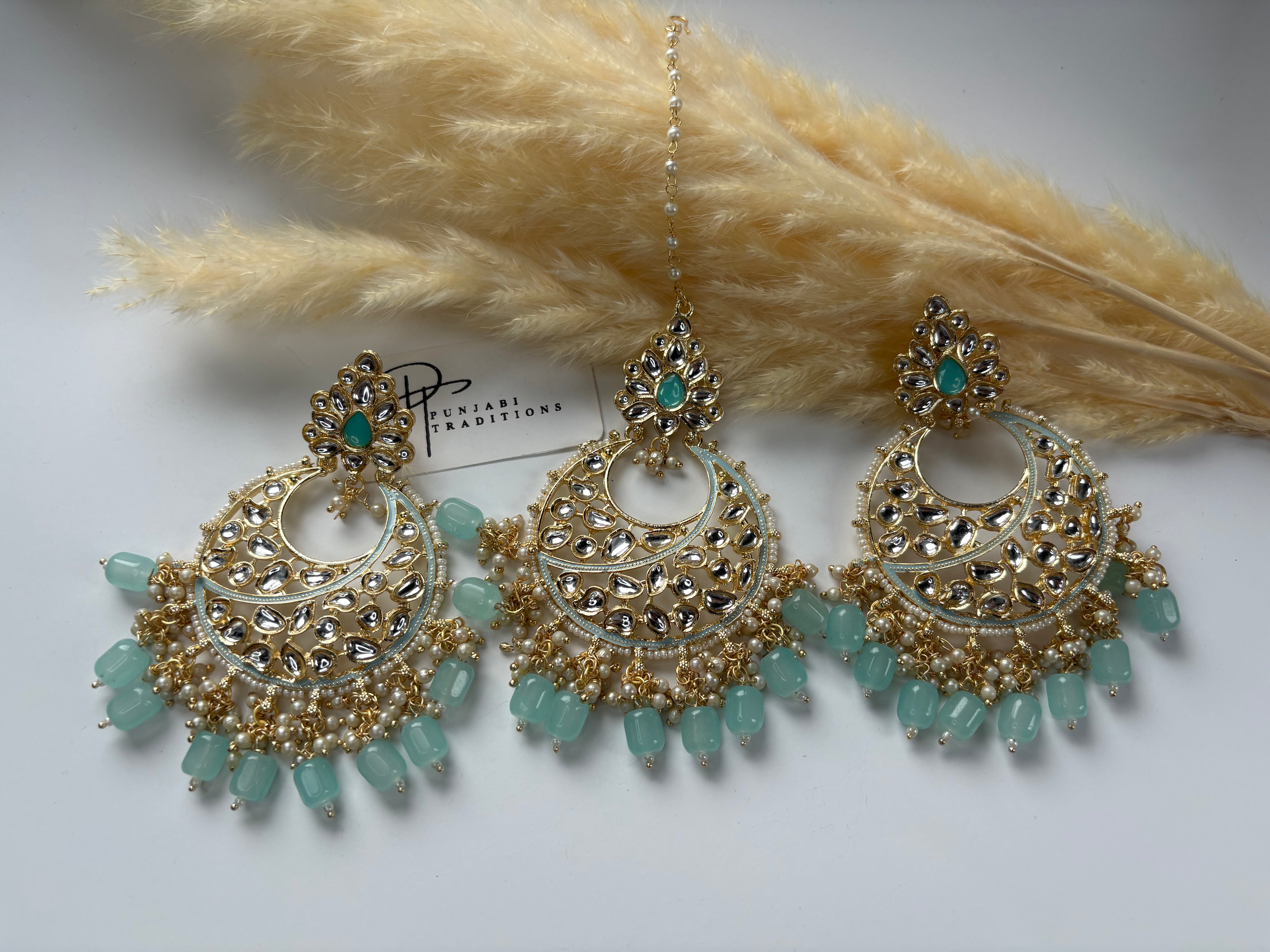 3 piece jas kundan heavy set