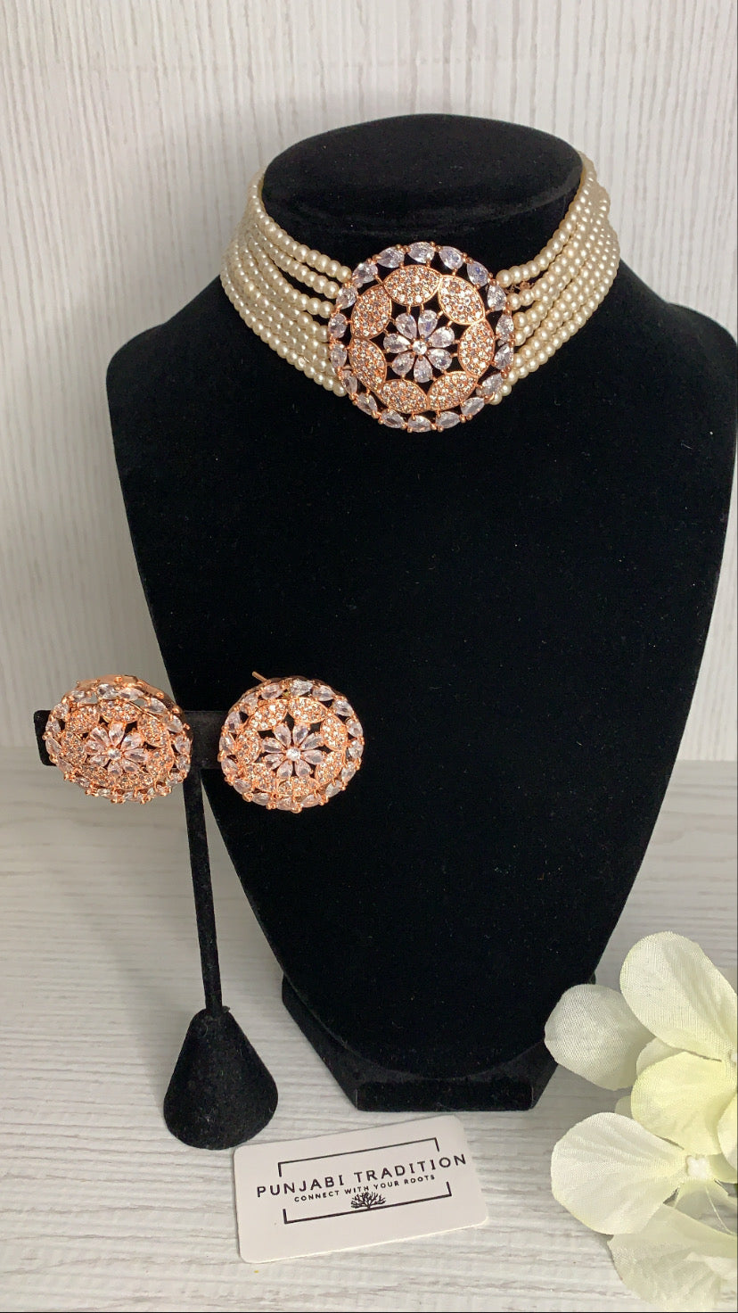 American Diamond Choker - Punjabi Traditions