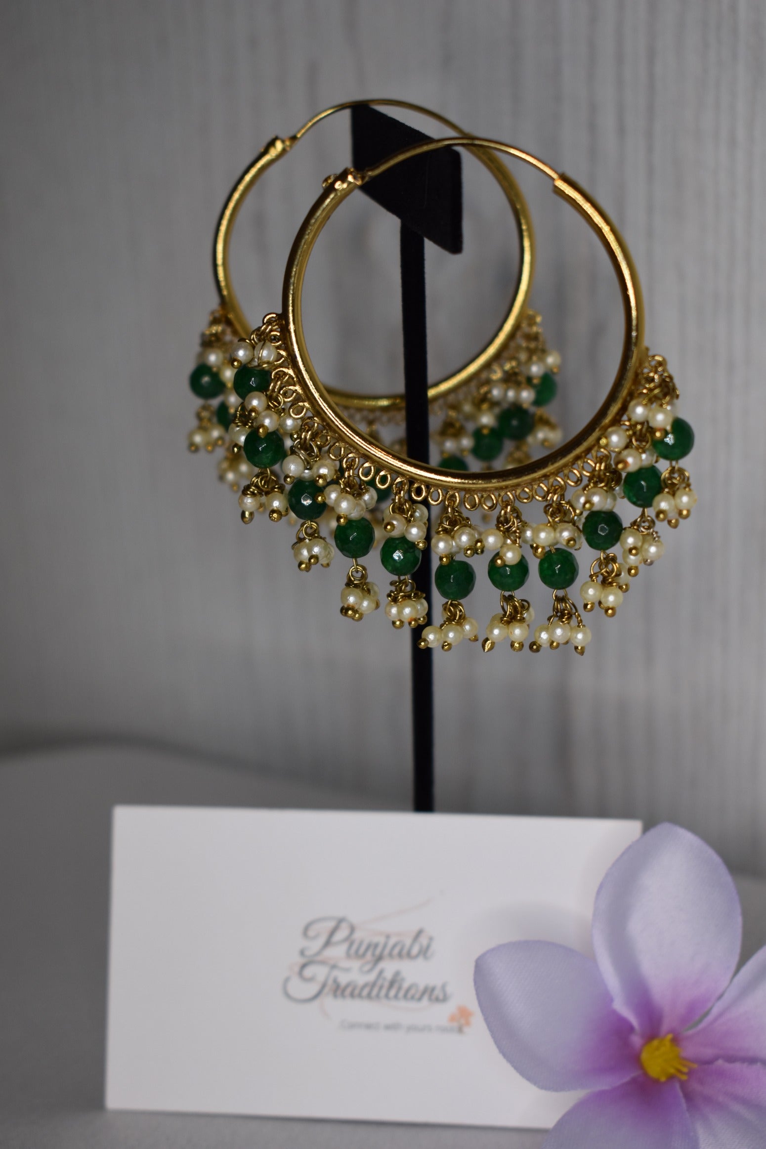 Mahnoor Hoop Earrings - Punjabi Traditions