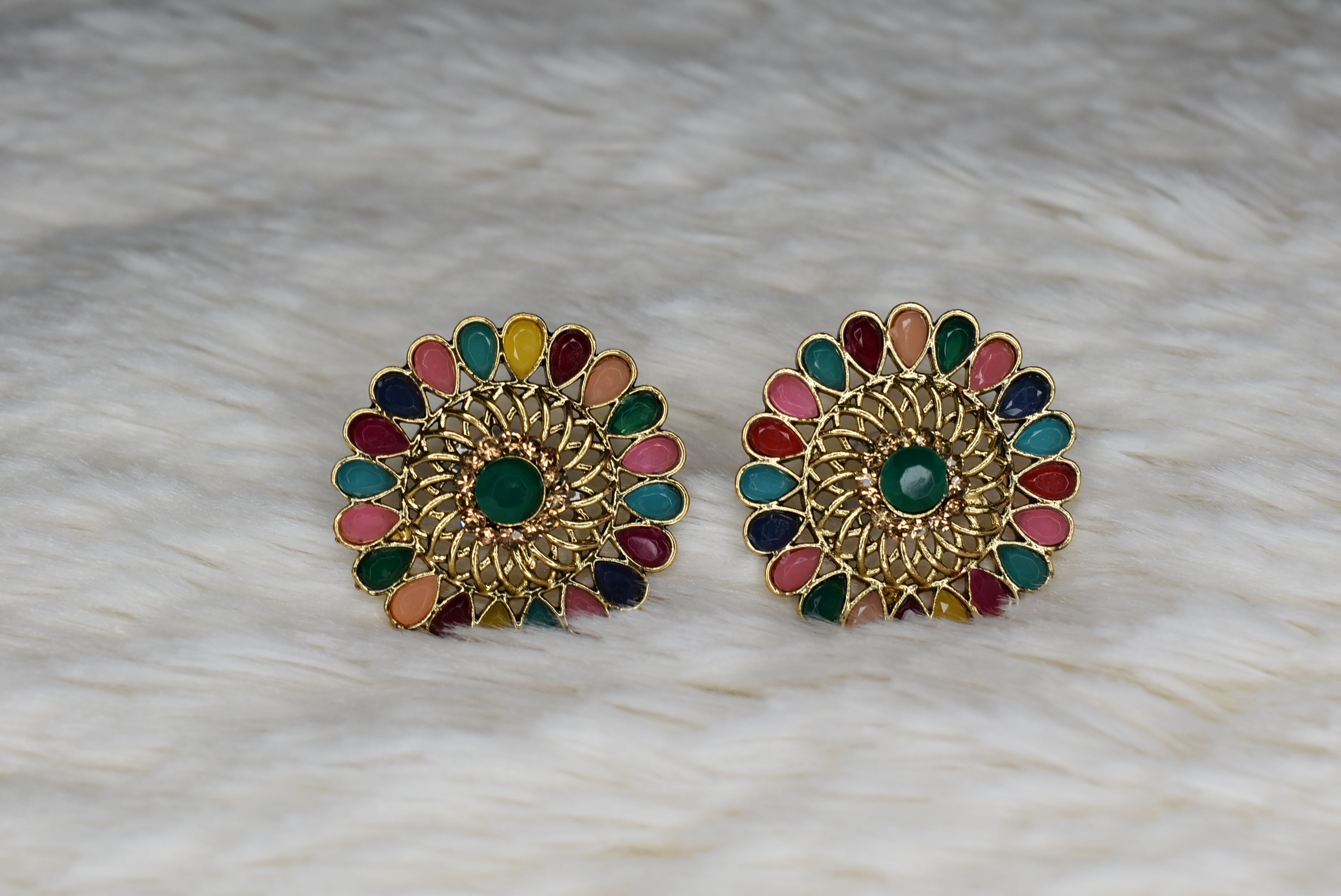 Flower Earring Studs - Punjabi Traditions