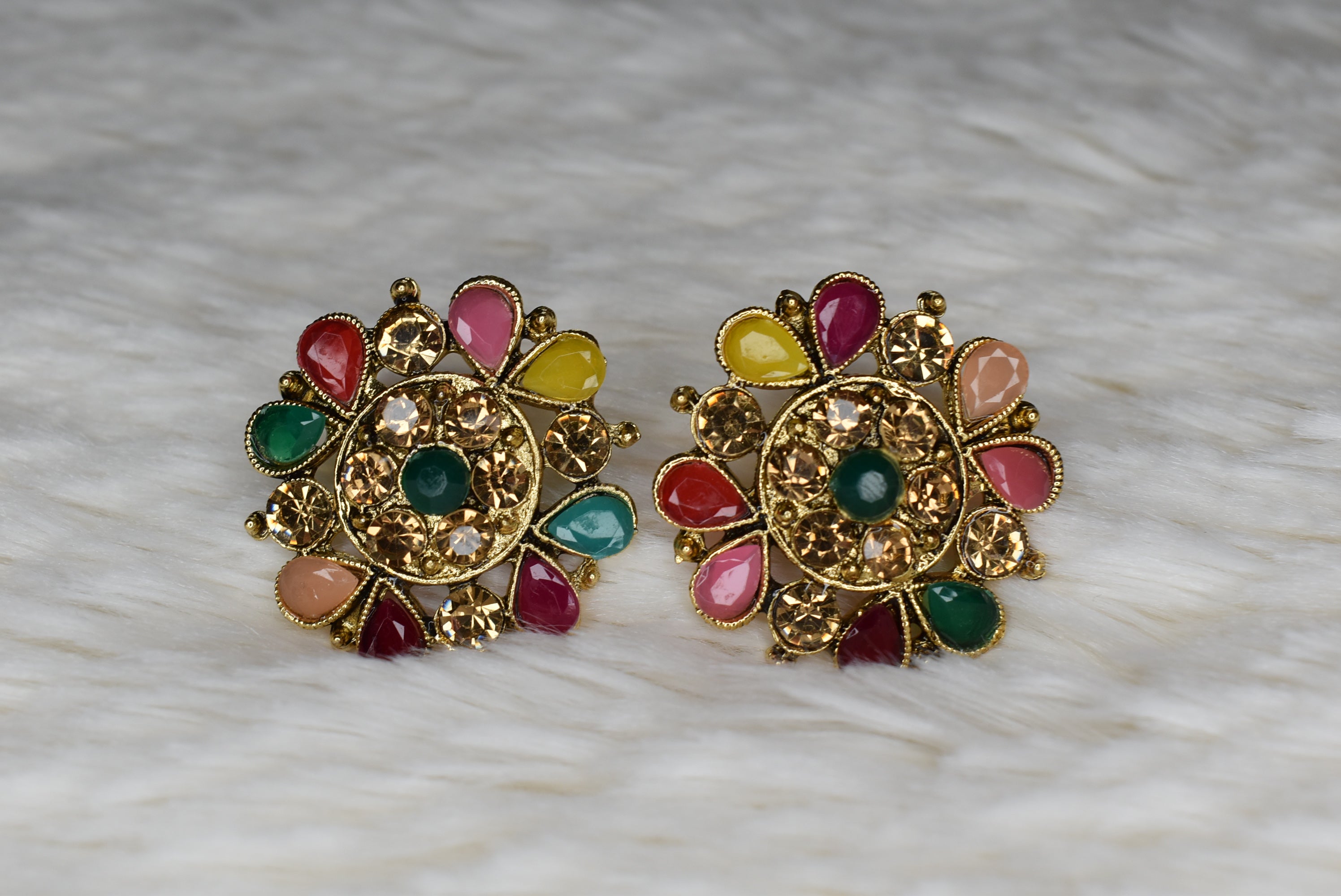Flower Earring Studs - Punjabi Traditions